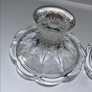 Vintage Glass Candle Holders